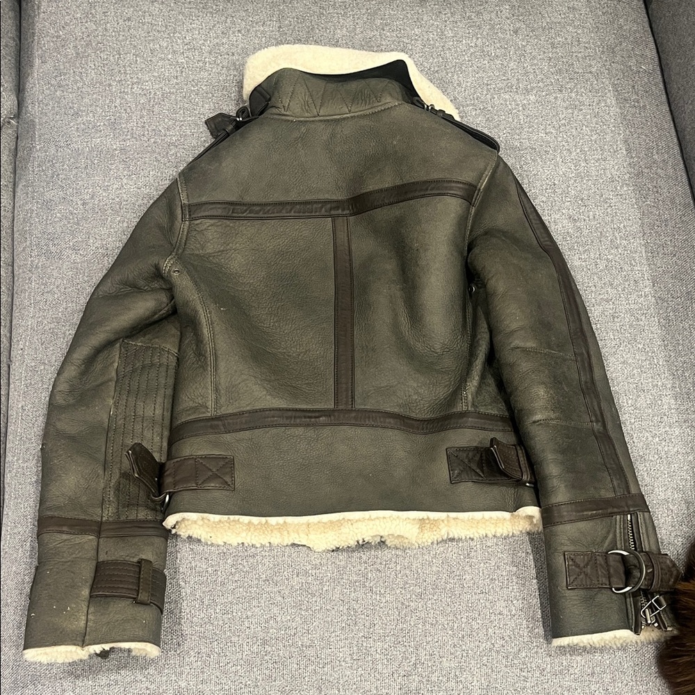 Shearling Lined Leather Jacket - image 5